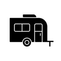 icône de glyphe noir caravane vecteur