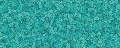 abstrait foncé vert feuille floral fleur modèle vecteur Contexte illustration