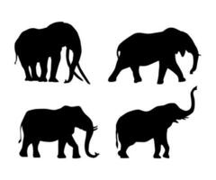 vecteur collection de l'éléphant silhouette