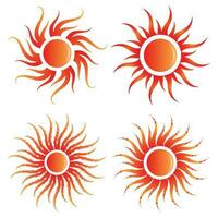 ensemble de Soleil logo vecteur icône. Stock illustration.