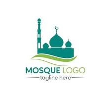 mosquée logo conception sur blanc arrière-plan, vecteur illustration.