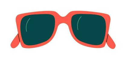 mode, été, plage des lunettes de soleil pour femmes. de face vue de Soleil lunettes. plat vecteur illustration sur blanc Contexte.