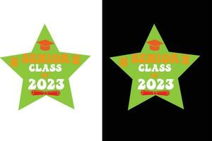 graduation classe de 2023, extrême l'obtention du diplôme classe de 2023, texte pour conception ,salutations, t chemise, faire la fête, haute école ou Université diplômés, vecteur sur transparent Contexte