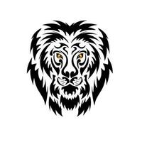 illustration vecteur graphique de tribal art visage Lion parfait pour tatouages, symboles et plus