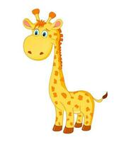 mignonne dessin animé bébé girafe vecteur illustration