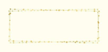 or rectangle Noël Fée lumières Cadre frontière. abstrait d'or points cercle modèle Cadre. vecteur