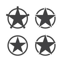 étoile forme icône ensemble isolé vecteur illustration.