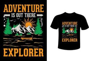 conception de t-shirt de voyage d'excursion, conception de t-shirt de voyage d'aventure vecteur