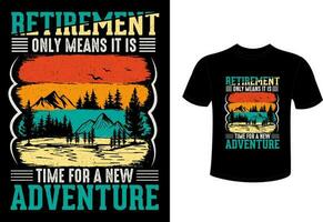 conception de t-shirt de voyage d'excursion, conception de t-shirt de voyage d'aventure vecteur