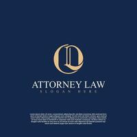 vecteur avocat loi l lettre logo