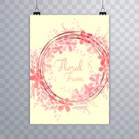 Modèle de brochure floral aquarelle abstraite vecteur