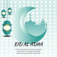 eid Al adha mubarak . Créatif les publicités pour social médias , bannière, affiche, salutation carte. vecteur