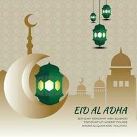 eid Al adha mubarak . Créatif les publicités pour social médias , bannière, affiche, salutation carte. vecteur