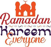 Ramadan kareem toutes les personnes T-shirt conception vecteur