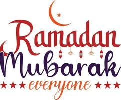 Ramadan mubarak toutes les personnes T-shirt conception vecteur