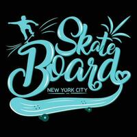 patin planche Nouveau york ville T-shirt conception vecteur