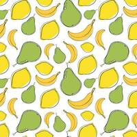 nourriture, vert des fruits et Jaune agrumes des fruits. vecteur illustration. sans couture Contexte pour affiche, carte postale ou textile