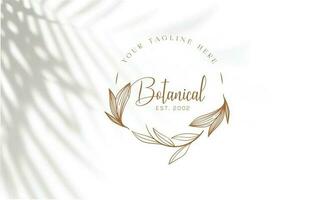 botanique floral élément main tiré logo avec sauvage fleur et feuilles. logo pour spa et beauté salon, boutique, biologique boutique, fleurie designer, intérieur, la photographie, cosmétique. vecteur