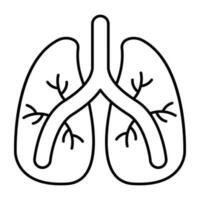 icône de téléchargement premium des poumons vecteur