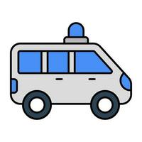 conception vectorielle d'ambulance, véhicule d'urgence médicale vecteur