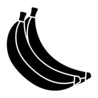 une solide conception icône de banane vecteur