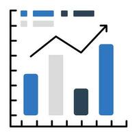 une plat conception, icône de croissance graphique vecteur