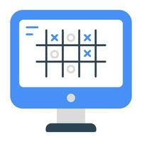 icône de téléchargement premium de tic tac toe vecteur