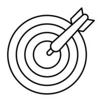 planche avec tir à l'arc La Flèche mettant en valeur jeu de fléchettes icône vecteur