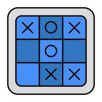 icône de téléchargement premium de tic tac toe vecteur