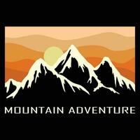 aventure en montagne t-shirt design illustration vectorielle vecteur