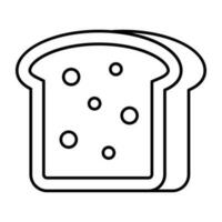 moderne conception icône de pain grillé vecteur