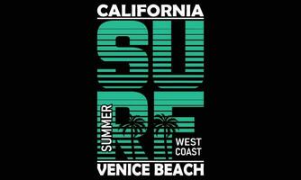 Californie le surf été Venise plage Ouest côte typographie T-shirt conception vecteur illustration. ancien conception. nombre sport typographie, T-shirt graphique, affiche, imprimer, bannière, prospectus, carte postale