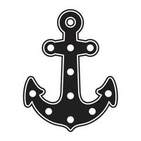 ancre vecteur icône logo bateau maritime pirate nautique barre illustration symbole graphique conception agrafe art