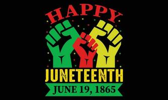 juneteenth juin 19, 1865 T-shirt conception vecteur illustration - juneteenth africain américain indépendance jour, juin 19. juneteenth célébrer noir liberté bien pour T-shirt, bannière, salutation carte conception
