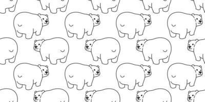 ours sans couture modèle polaire ours vecteur neige Contexte illustration dessin animé fond d'écran isolé blanc