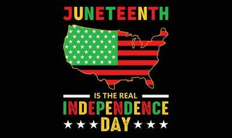 juneteenth est le réel indépendance journée T-shirt conception vecteur - juneteenth africain américain indépendance jour, juin 19. juneteenth célébrer noir liberté bien pour T-shirt, bannière, salutation carte conception