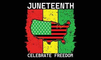 juneteenth célébrer liberté T-shirt conception vecteur - juneteenth africain américain indépendance jour, juin 19. juneteenth célébrer noir liberté bien pour T-shirt, bannière, salutation carte conception