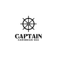 Créatif pilotage roue capitaine bateau navire yacht boussole transport logo conception vecteur