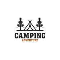 Créatif Extérieur logo de camping et aventure Voyage vacances forêt conception illustration idée vecteur