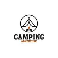 Créatif Extérieur logo de camping et aventure Voyage vacances forêt conception illustration idée vecteur