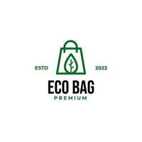 Créatif éco sac logo adapté pour entreprise conception vecteur illustration idée