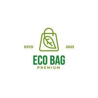 Créatif éco sac logo adapté pour entreprise conception vecteur illustration idée