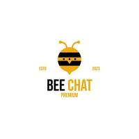 Créatif abeille bavarder logo conception vecteur concept illustration idée