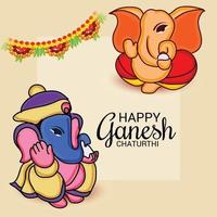 heureux ganesh chaturhi vecteur