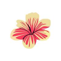 hibiscus fleur. vecteur illustration dans plat style. isolé sur blanc Contexte.