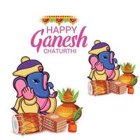 heureux ganesh chaturhi vecteur