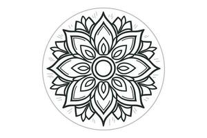 conception mandala dans noir. mandala conception de une cercle pour henné, Mehndi, tatouages, ou décoration. ethniquement Oriental décoratif ornement vecteur