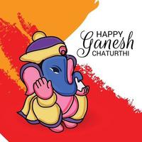 heureux ganesh chaturhi vecteur