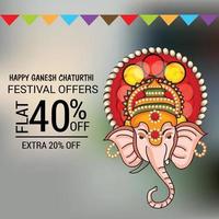 happy ganesh chaturhi 40 pour cent de réduction vecteur
