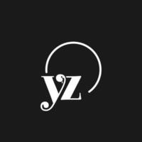 yz logo initiales monogramme avec circulaire lignes, minimaliste et nettoyer logo conception, Facile mais chic style vecteur